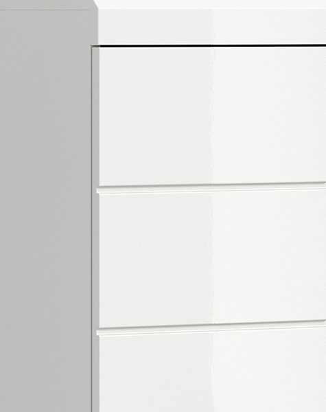 Hako - Armoire suspendue (L/H/P : 37x79x24 cm) en imitation chêne Sonoma clair et blanc brillant embouti