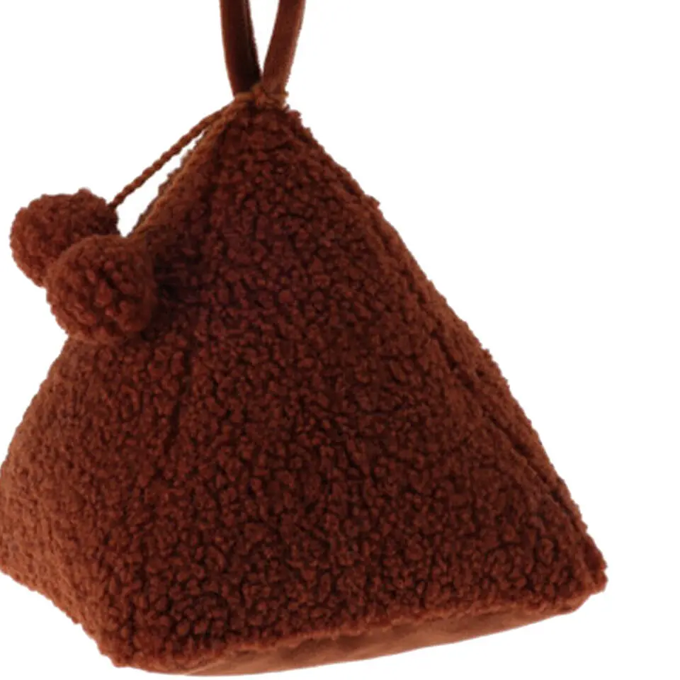 H&S Collection Deurstopper Teddy - bruin - 17 x 16 - polyester