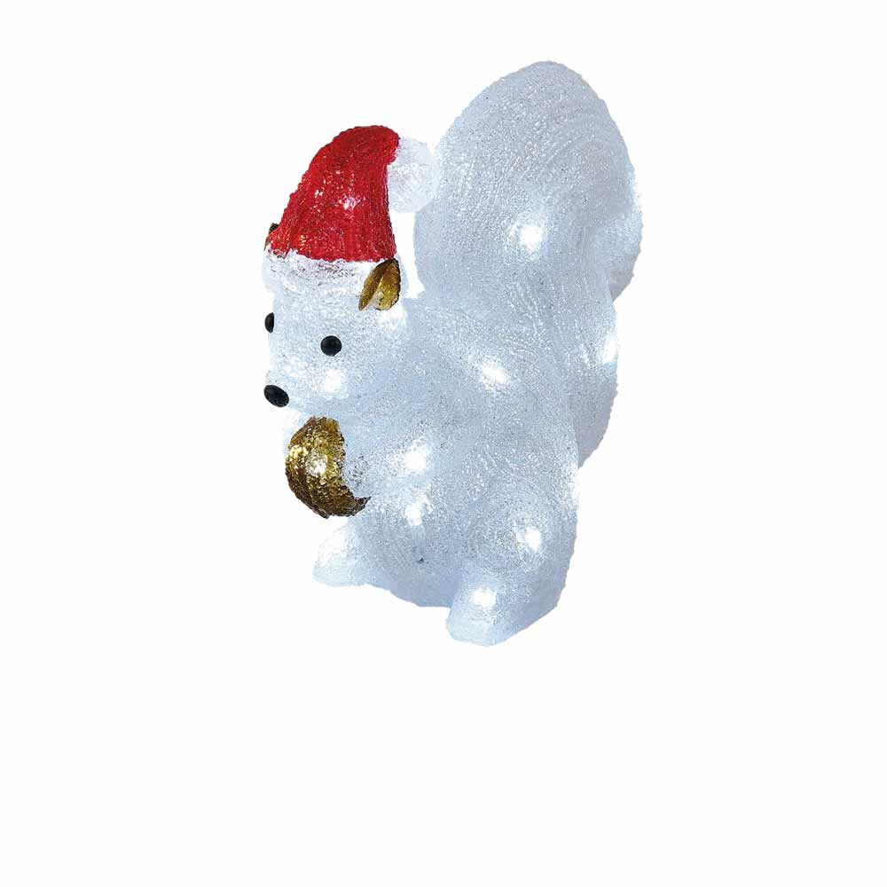 écureuil de No&euml;l lumineux Solaire 30LED blanc froid