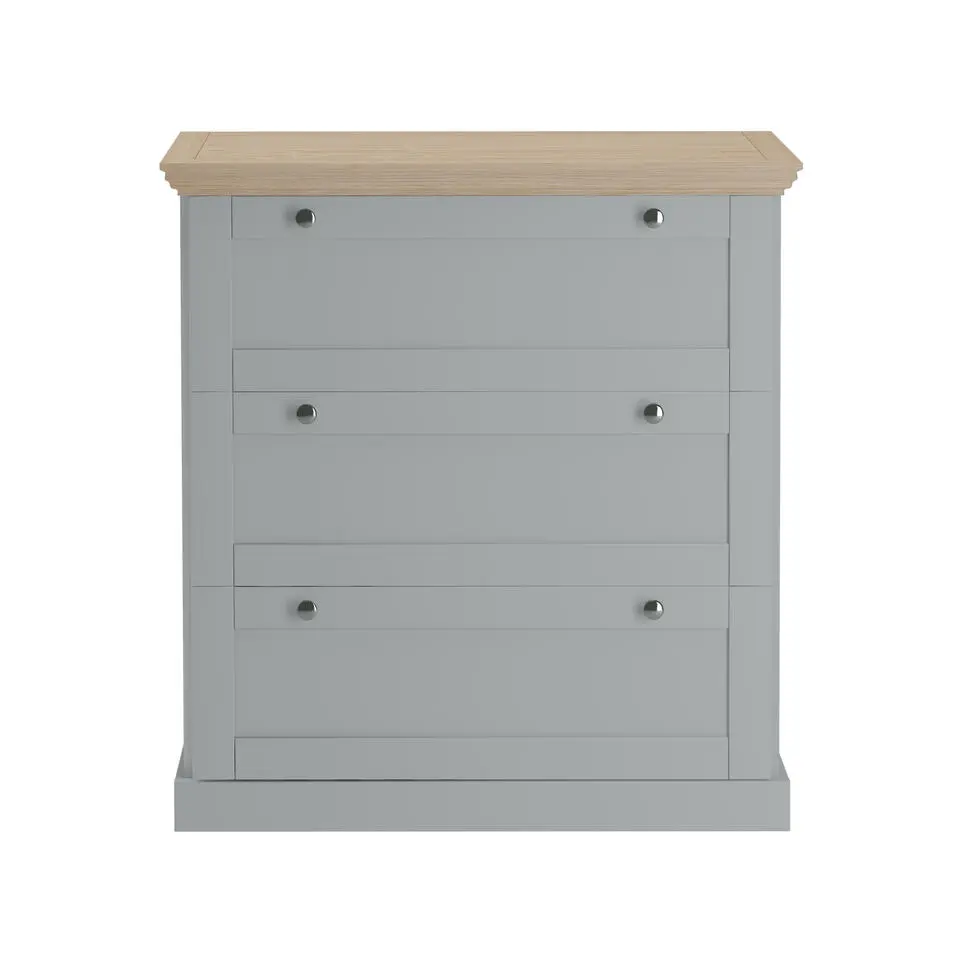 Binz - Commode met 3 laden in grijs eiken agglomeraat