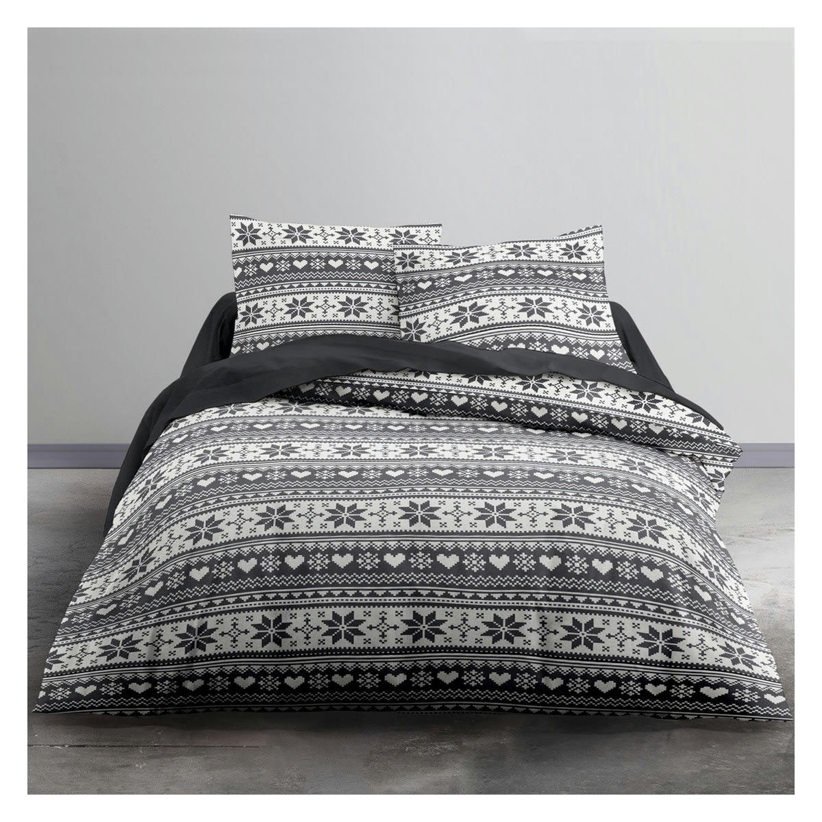 - Parure de lit en Coton Blanc 240x260 cm