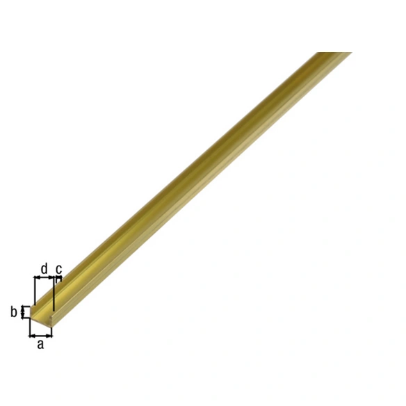 U-Profil, BxL: 6 x 1000 mm, braun