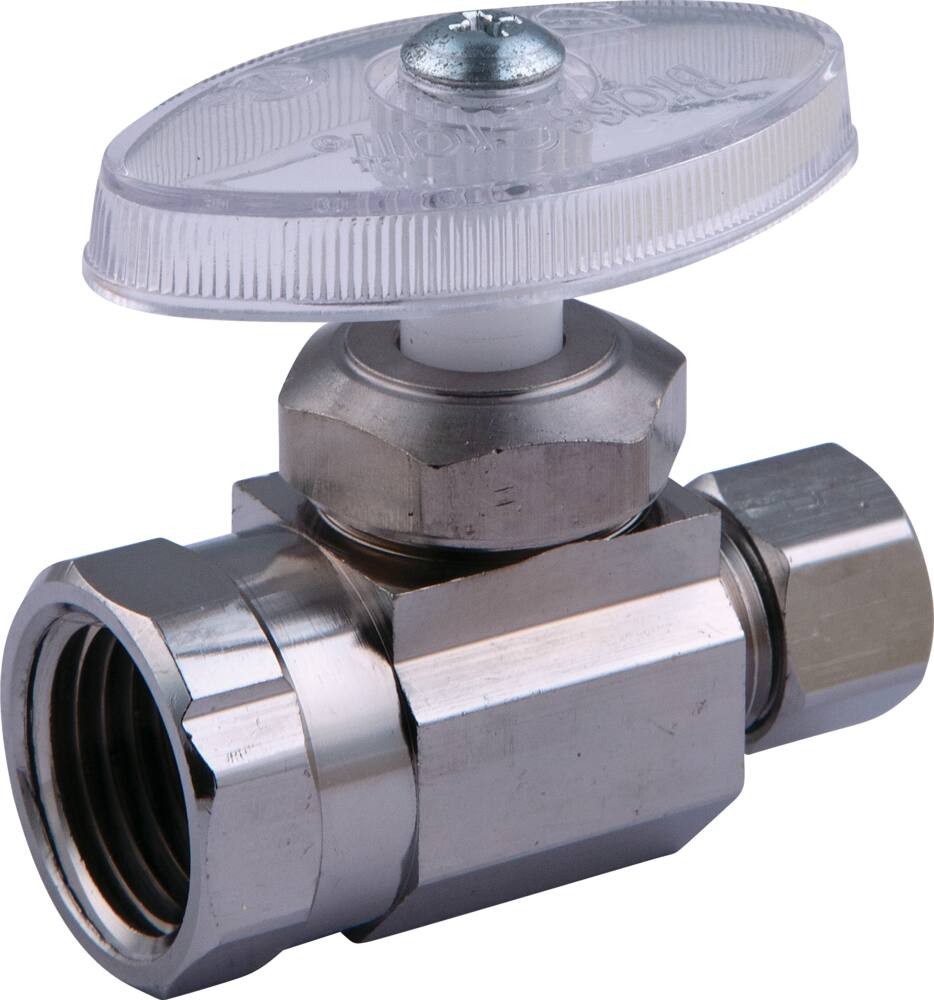BrassCraft Chrome Plated Straight Valve, 1/2 x 3/8-in