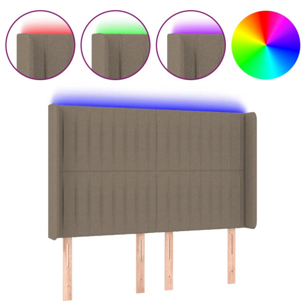 VidaXL Zagłówek do łóżka z LED taupe
