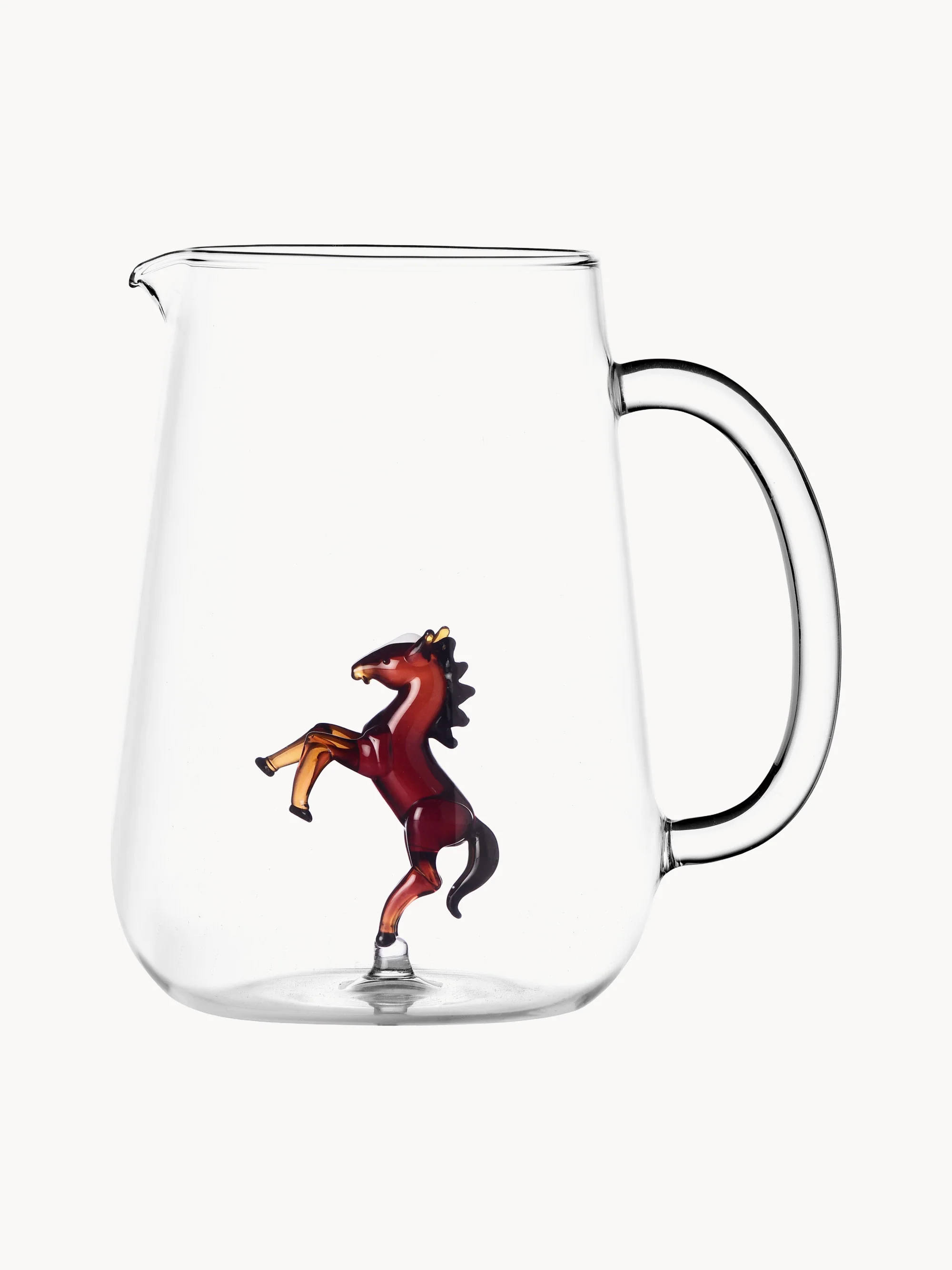 Handgefertigter Borosilikat-Krug Horse, 1.7 L