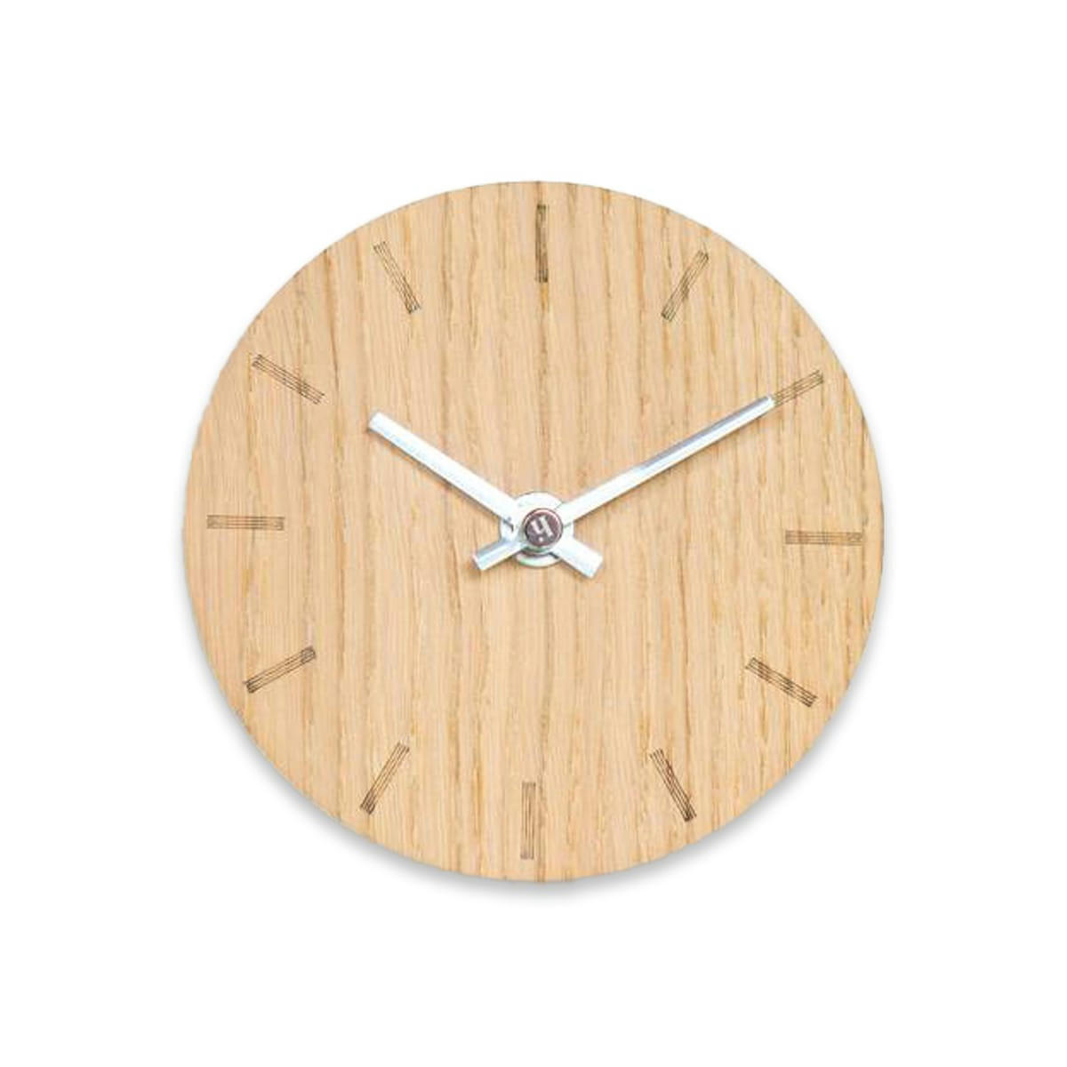 - Horloge murale en bois beige D12cm
