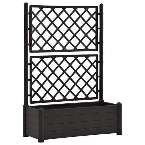 NNEVL Garden Planter with Trellis 100x43x142 cm PP Anthracite