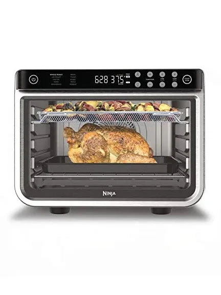 Ninja DT201 Foodi 10-in-1 XL Pro Air Fry Digital Countertop Convection Toaster Oven with Dehydrate and Reheat, 1800 Watts, Stainless Steel Finish, Silver(Silver/Convection Toaster Oven)