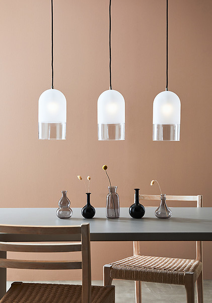 Lampa wisząca Cope 3-punktowa szklana transparaentna