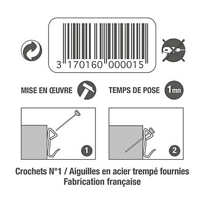 Crochets acier n° 1 avec aiguilles Le Crochet Francais