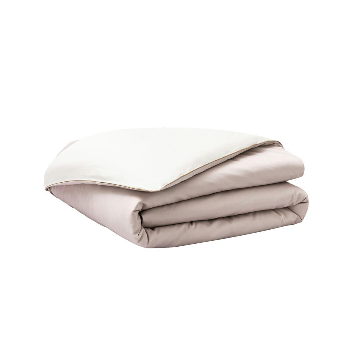 NOBEL - Housse de couette en satin de coton rose clair 240x220