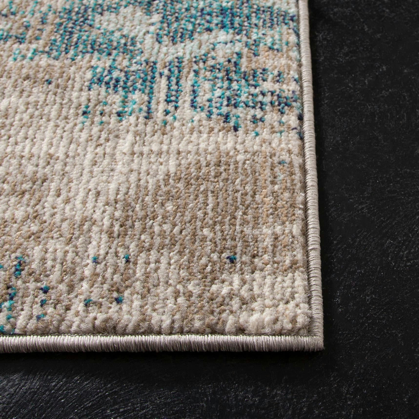MADISON - Tapis de salon interieur en bleu & gris, 160 x 229 cm