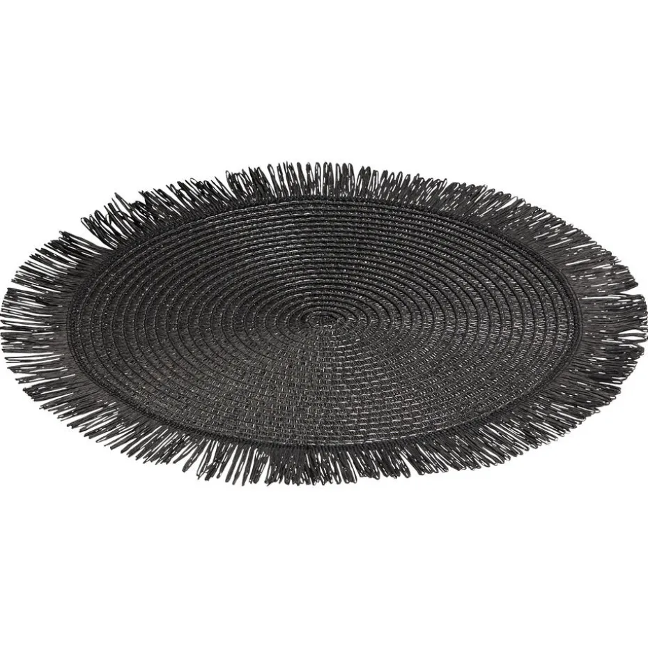 Kwantum Placemats | Placemats | Placemat Rond  Zwart