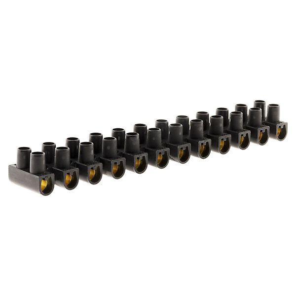 Barrette 12 plots section 25mm² - Noir - Zenitech