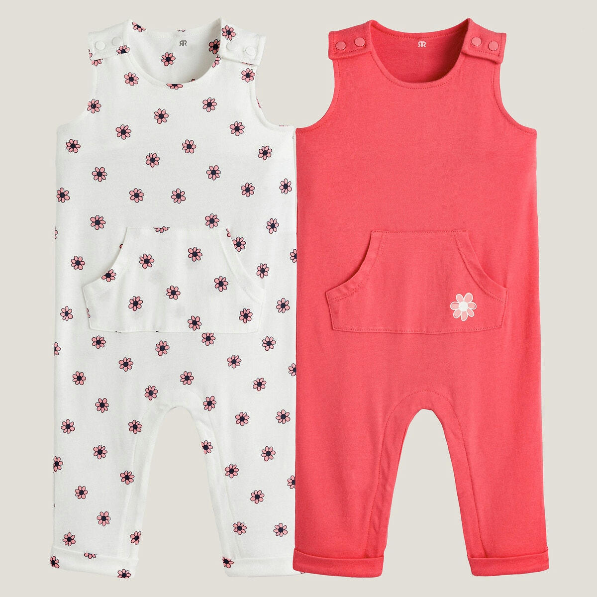 Lot de 2 combinaisons sans manches, coton bio