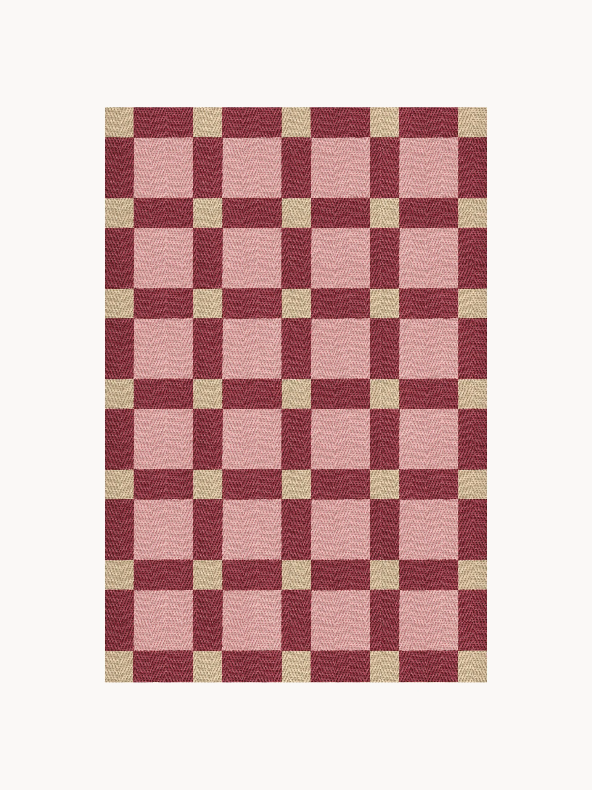Handgewebter Jute-Teppich Plum Punsch
