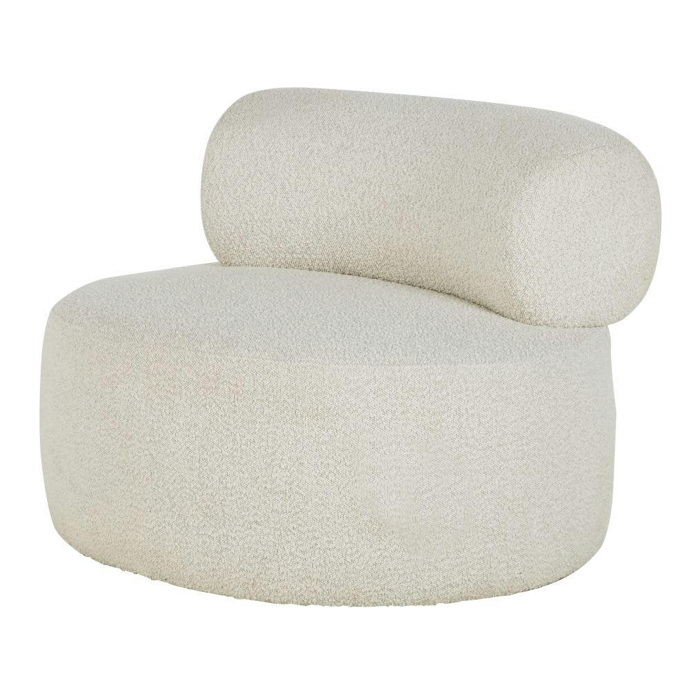 Swivel - Fauteuil pivotant à bouclettes gris clair