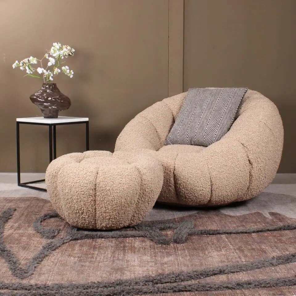 DS4U - Olivia fauteuil set teddy - beige