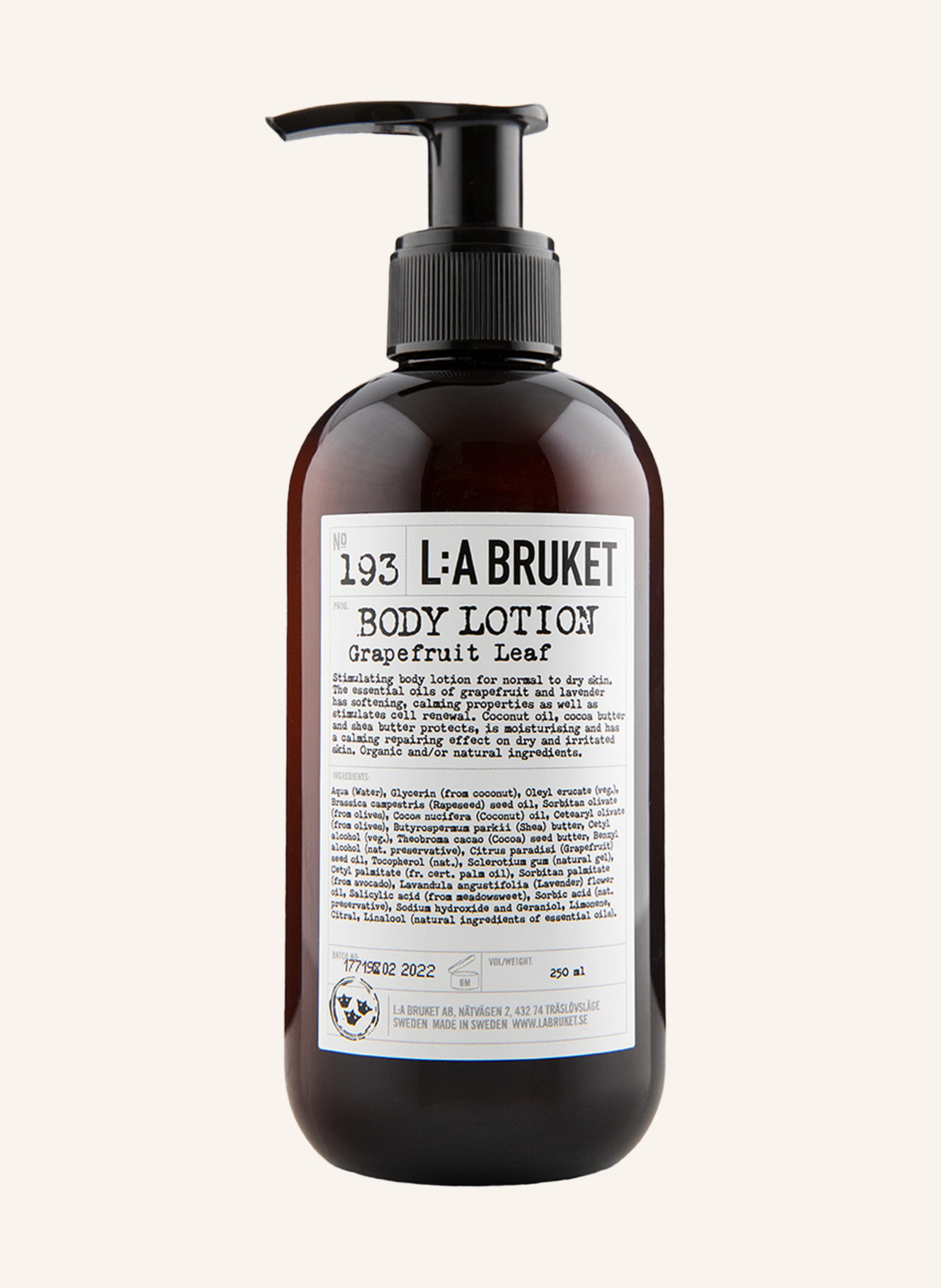 L:A BRUKET Bodylotion 193 GRAPEFRUIT LEAF