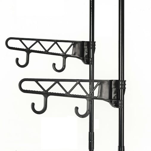 NNEVL Clothes Rack Steel and Non-woven Fabric 55x28.5x175 cm Black
