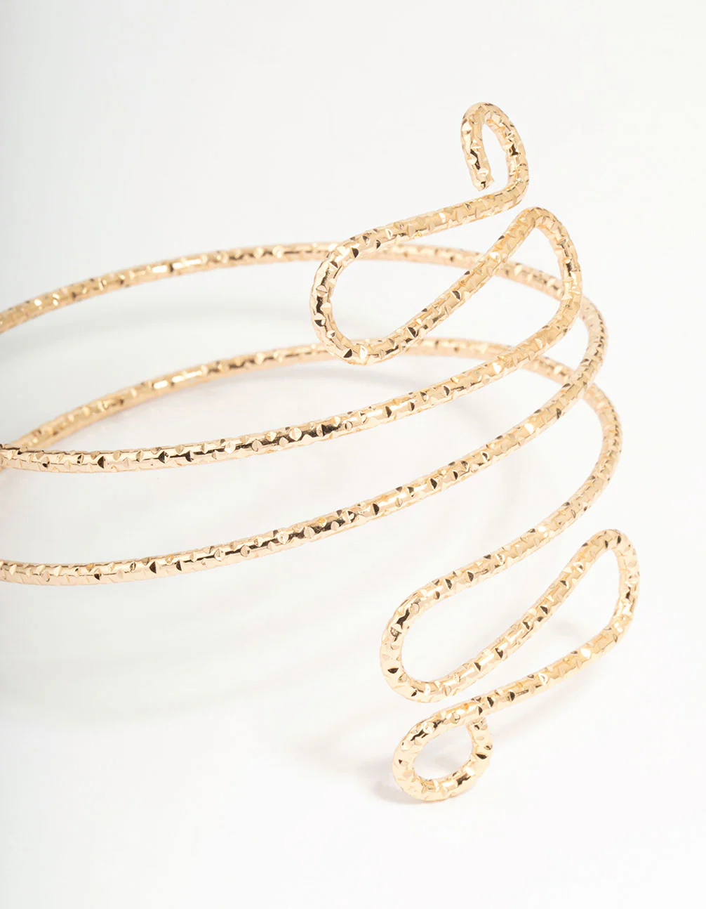 Gold Molten Twisted Arm Cuff