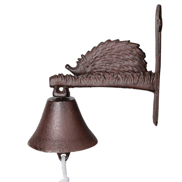 Żeliwny dzwonek do drzwi Retro Jeżyk Esschert Design ścienny 20 cm
