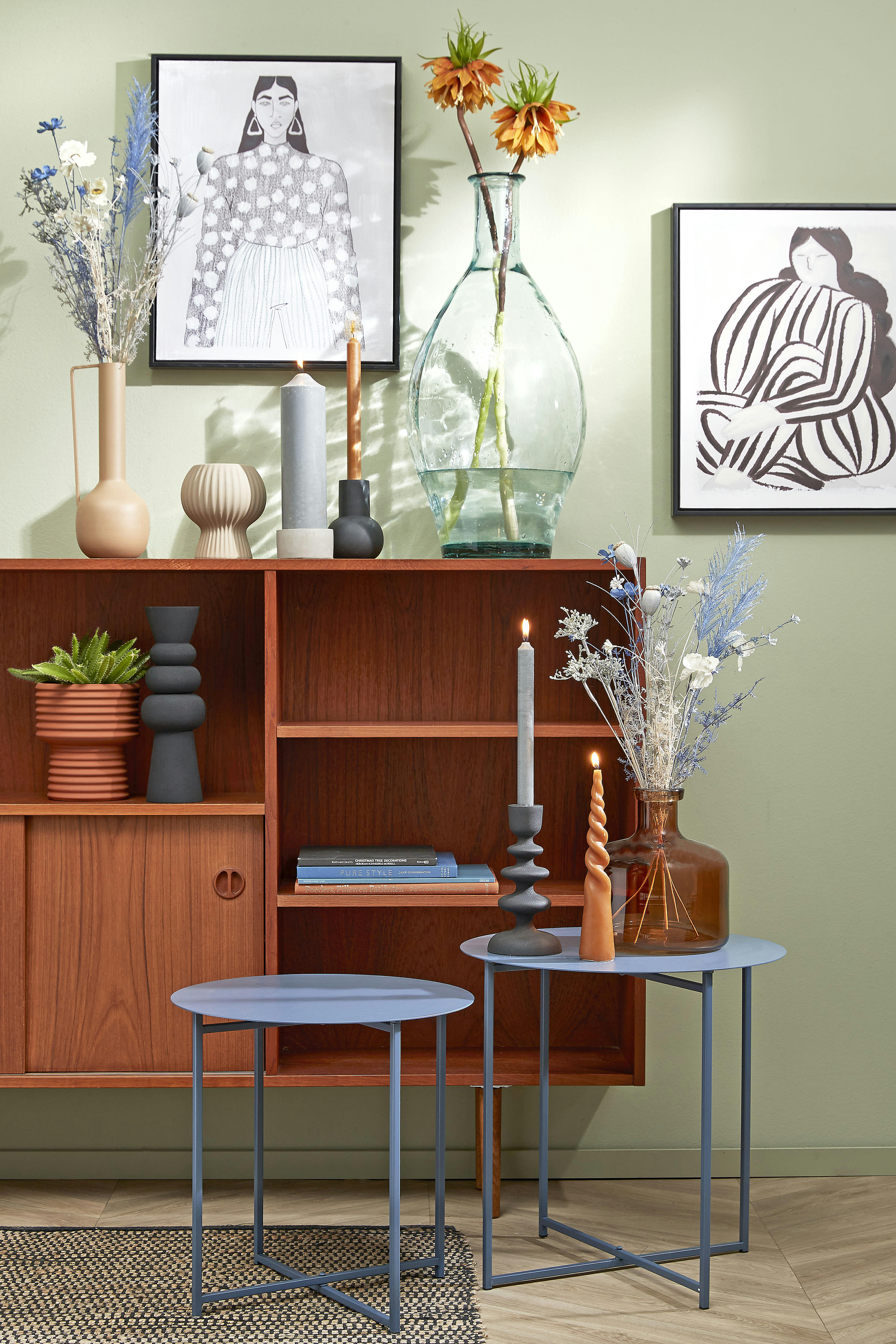 REGAL - Vase bouteille en verre marron H21.5