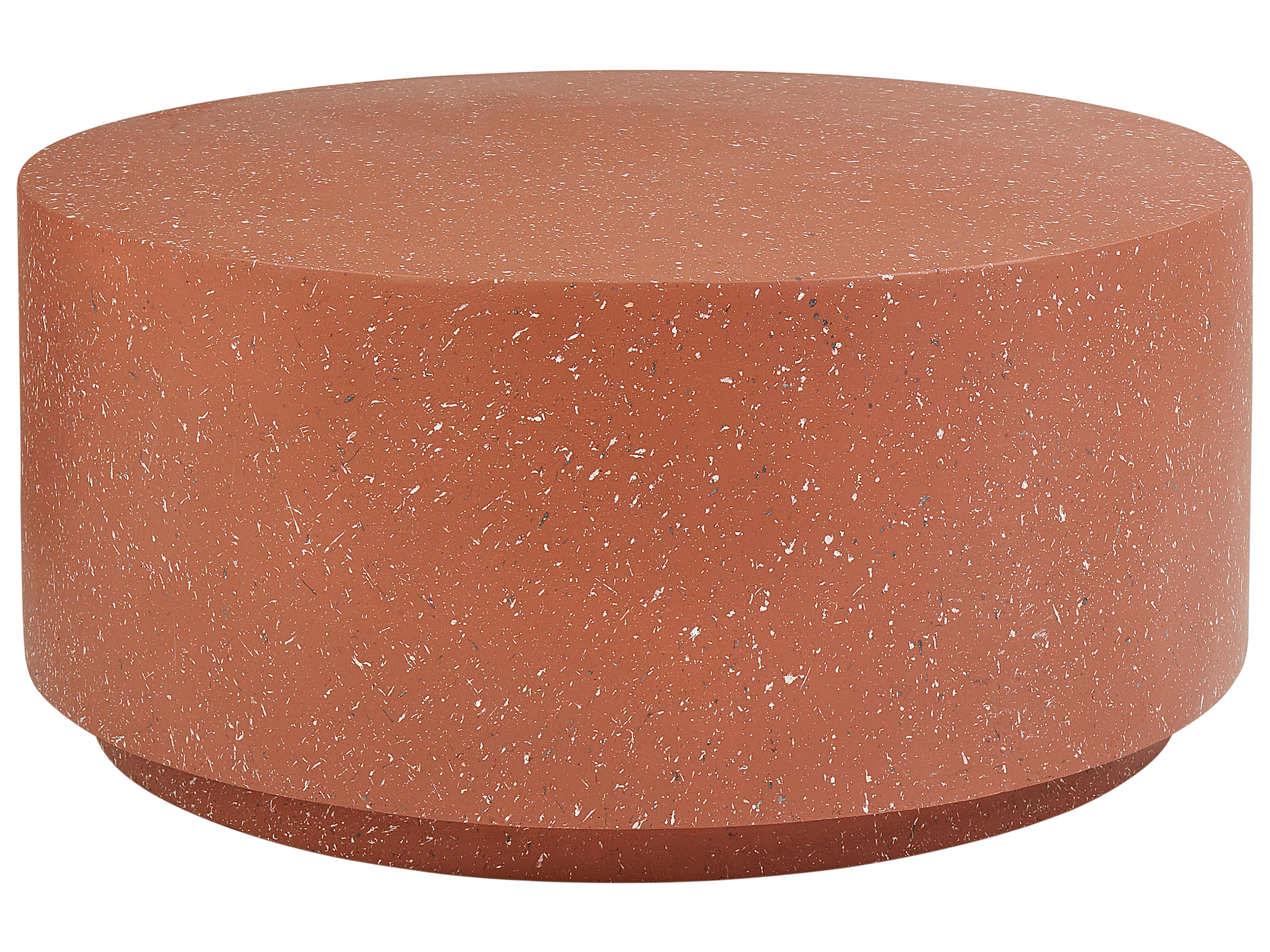 Coffee Table TREZZO 90 cm 90 cm Terrazzo Effect Red Terrazzo