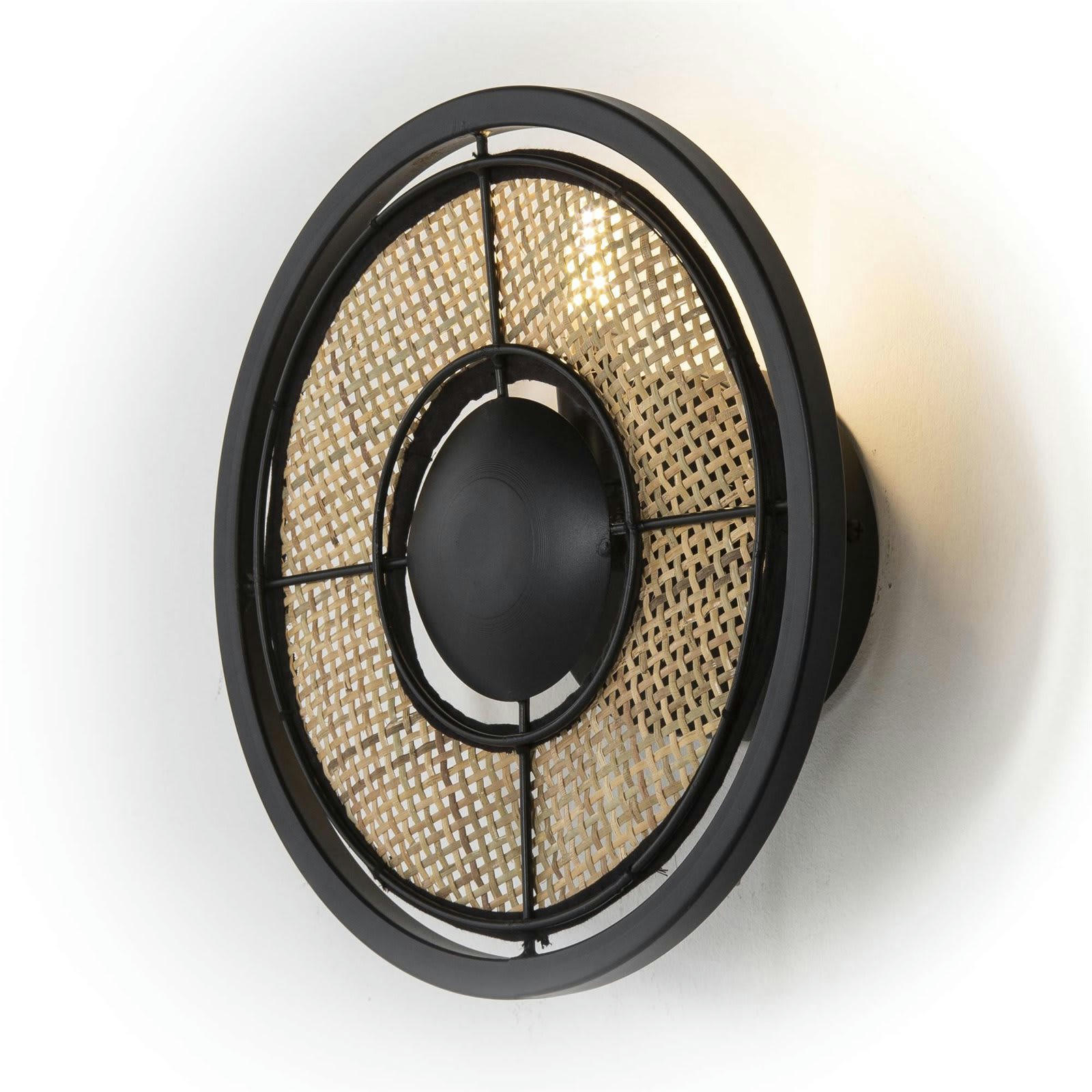 MONTON - Applique Rotin Bois clair 27x25x27 cm