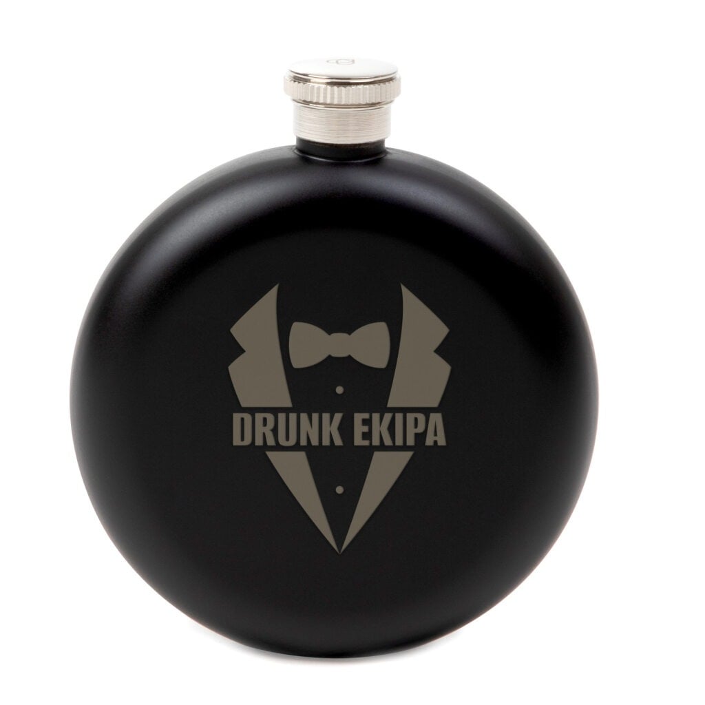 Piersiówka PREPERSO DRUNK EKIPA czarna 0,2l