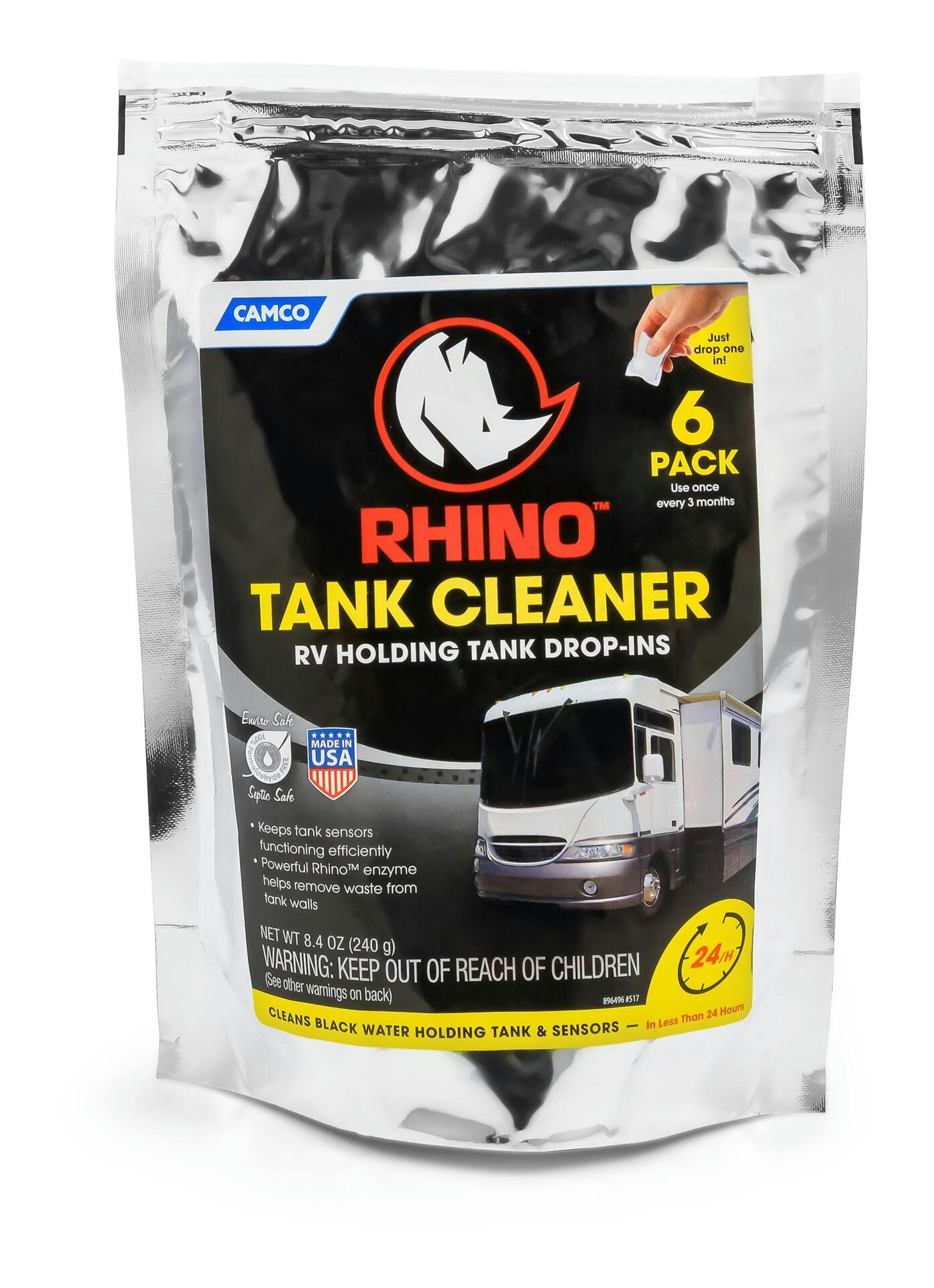 CAMCO 41560 Rhino RV Holding Tank Cleaner Drop-Ins, 6-pk