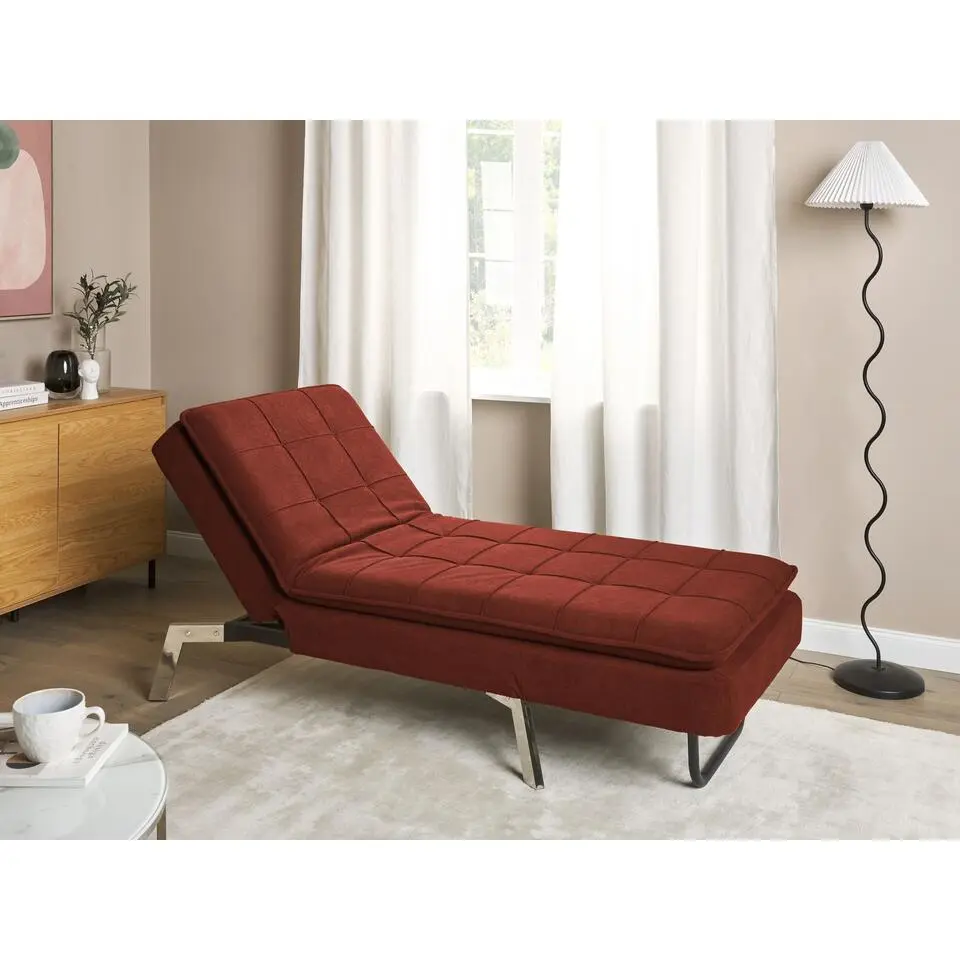 LOIRET - Chaise longue - Rood - Symmetrisch - Polyester