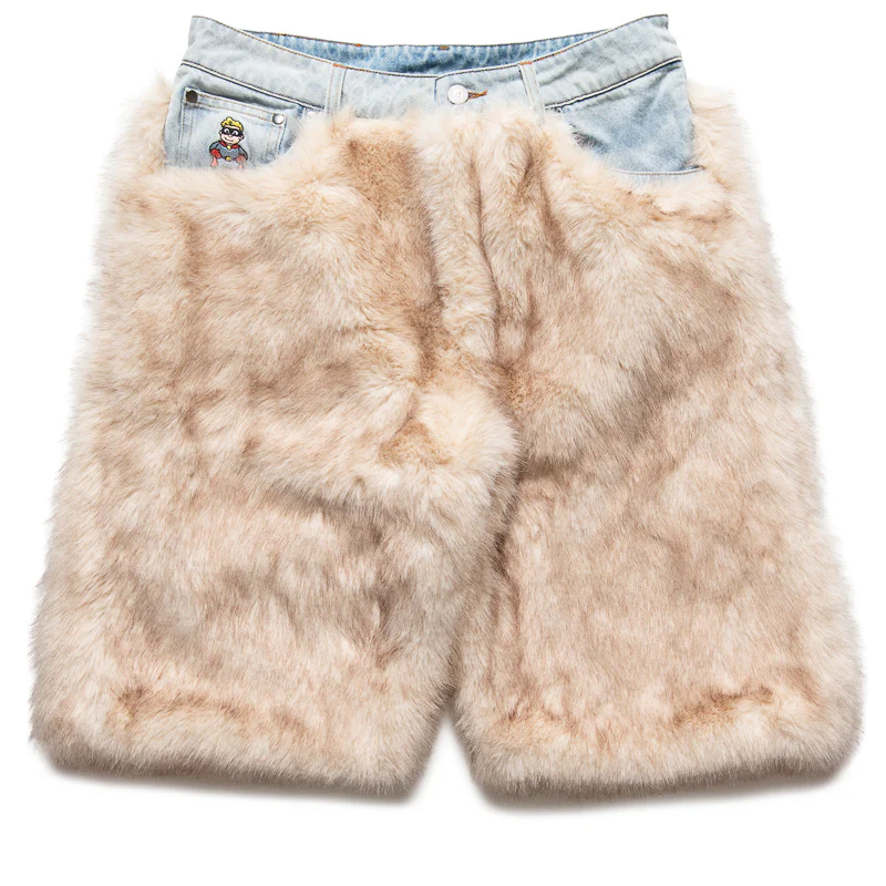 KidSuper Fur Shorts - Cream