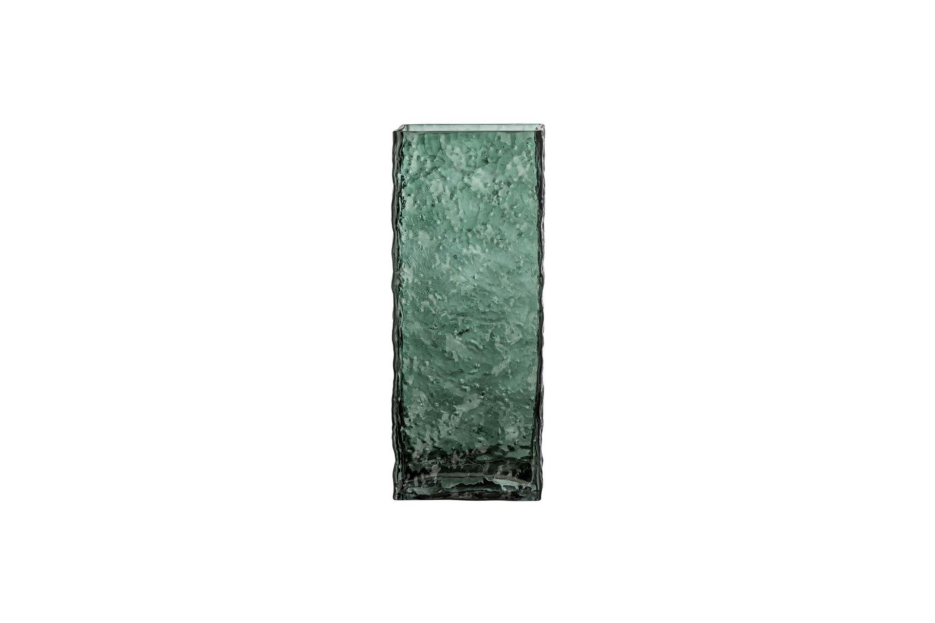 REMON - Vase en verre vert H30cm