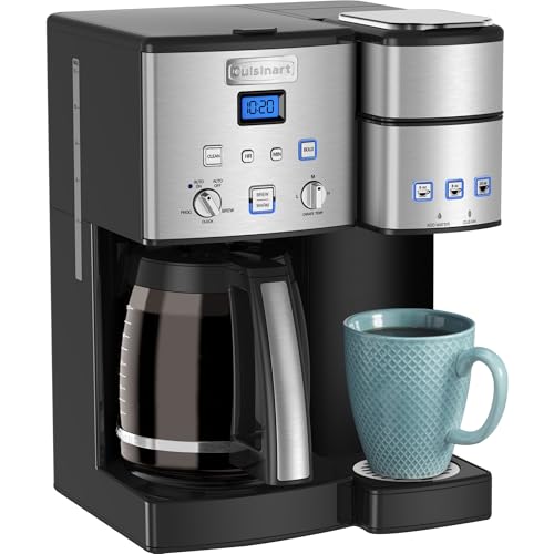 Cuisinart Single Serve 12 Cup Coffee Maker, Offers 3 Sizes: 6 Ounces, 8 Ounces and 10 Ounces, Stainless Steel, SS 15P1: Home & Kitchen