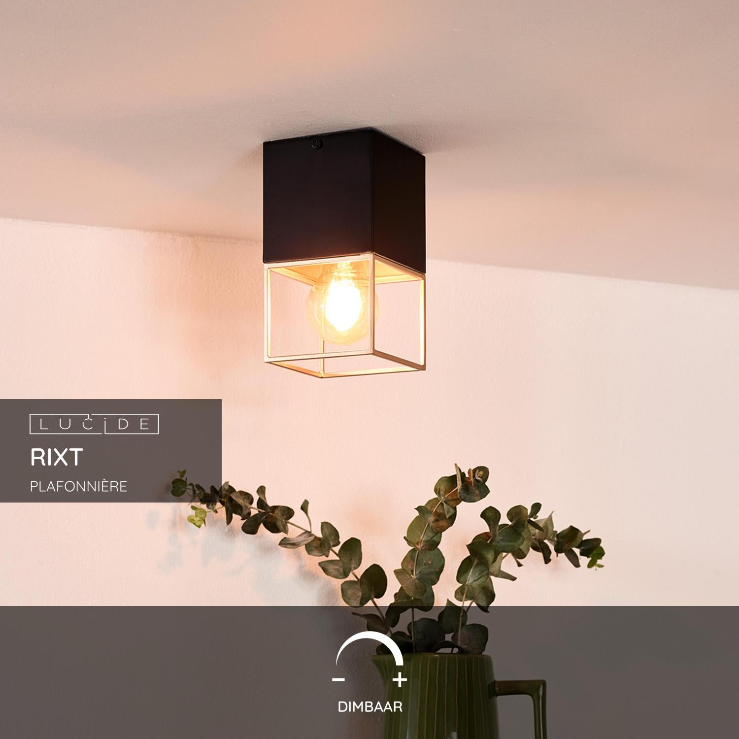Lucide RIXT Plafonnière - Zwart