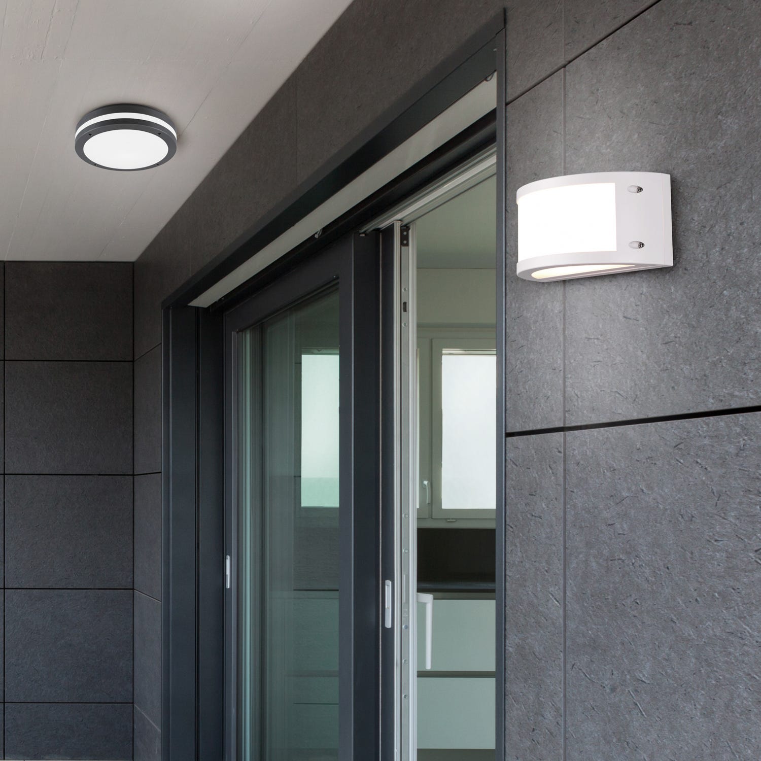 Applique LED da esterno bianca Kendal Trio