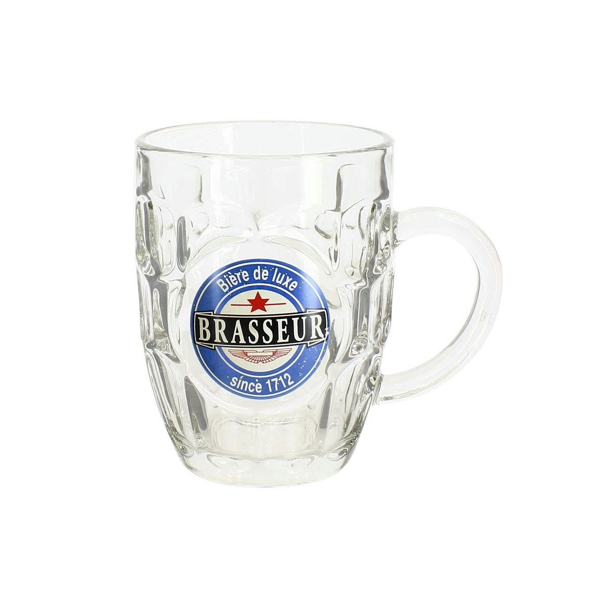 - Lot de 2 chopes à bière 54cl en verre