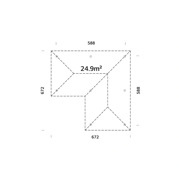 Pavillon »Bianca«, Aufstellmaße BxTxH: 672 x 672 x 319 cm, lackiert, Holz