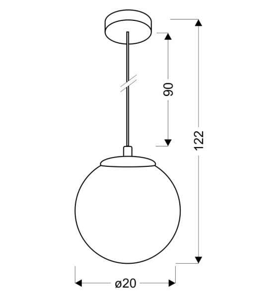 Lampa wisząca różowe złoto GAZE 1xE27x60W wym: 122x20x20 cm Candellux