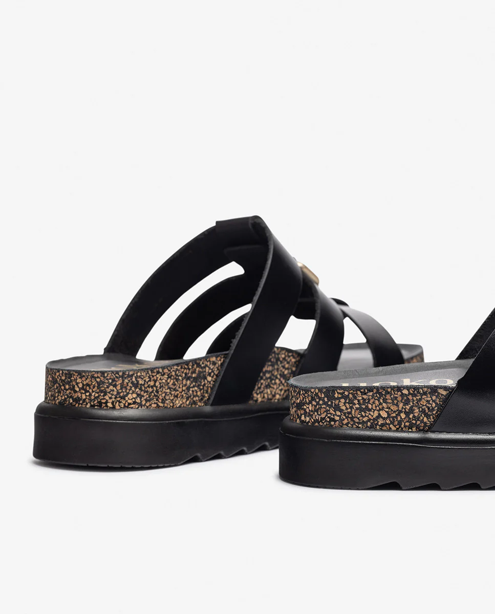 Sandalia de plataforma TUNEZ-256 negro