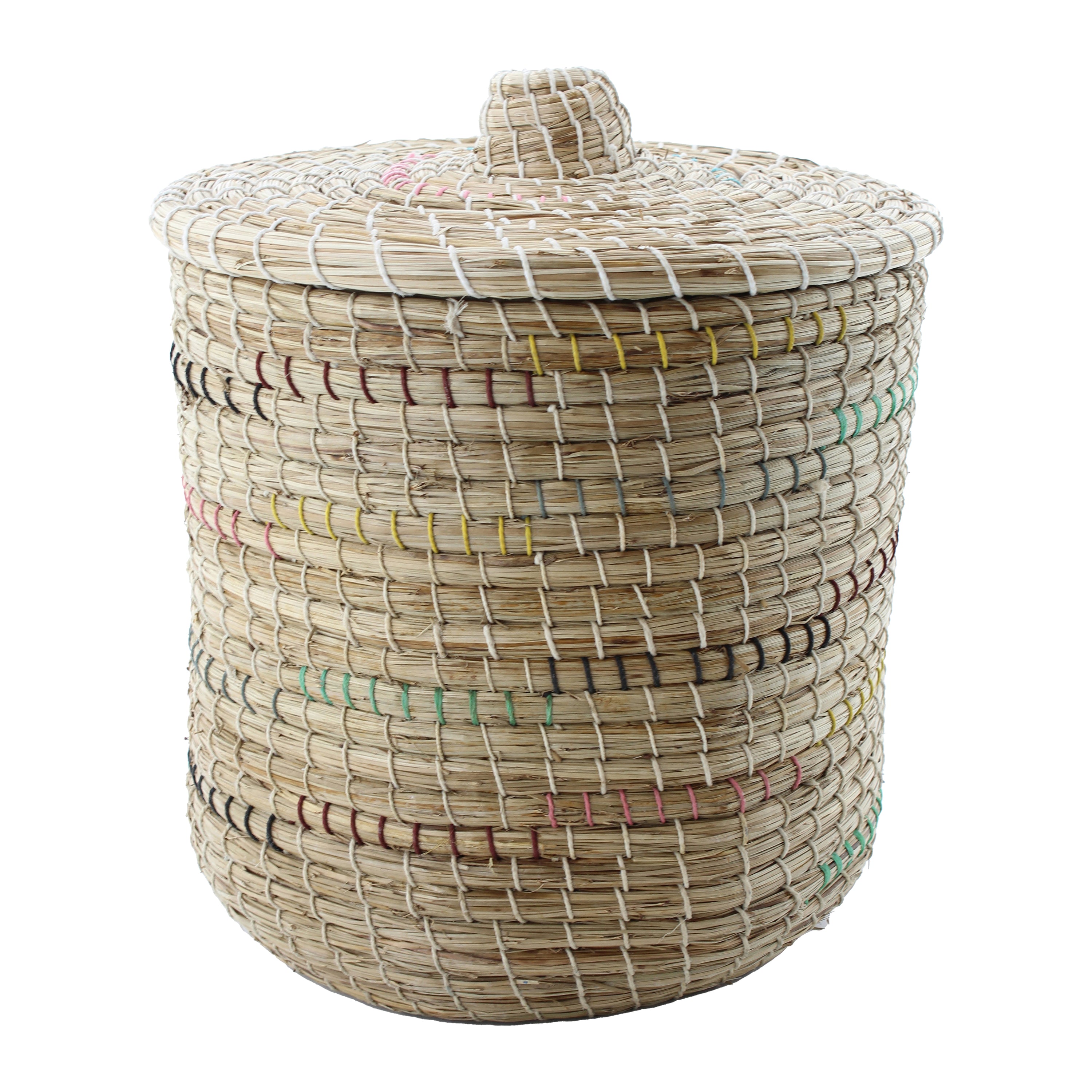 Van der Leeden Mendong Opbergmand met Deksel - H 45 x Ø 35 cm