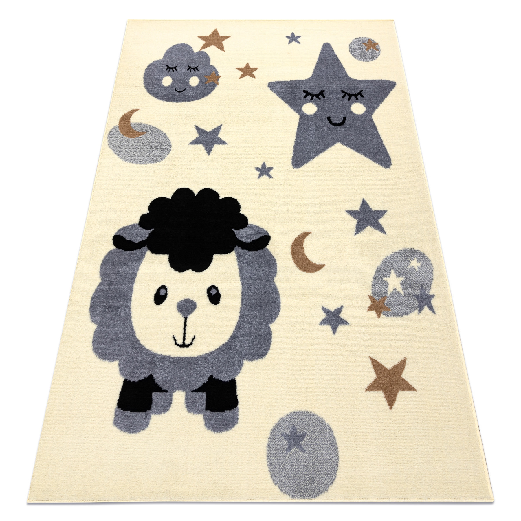 Dywan BCF FLASH Sheep 4000 - Owca, owieczka krem / szary 160x220 cm