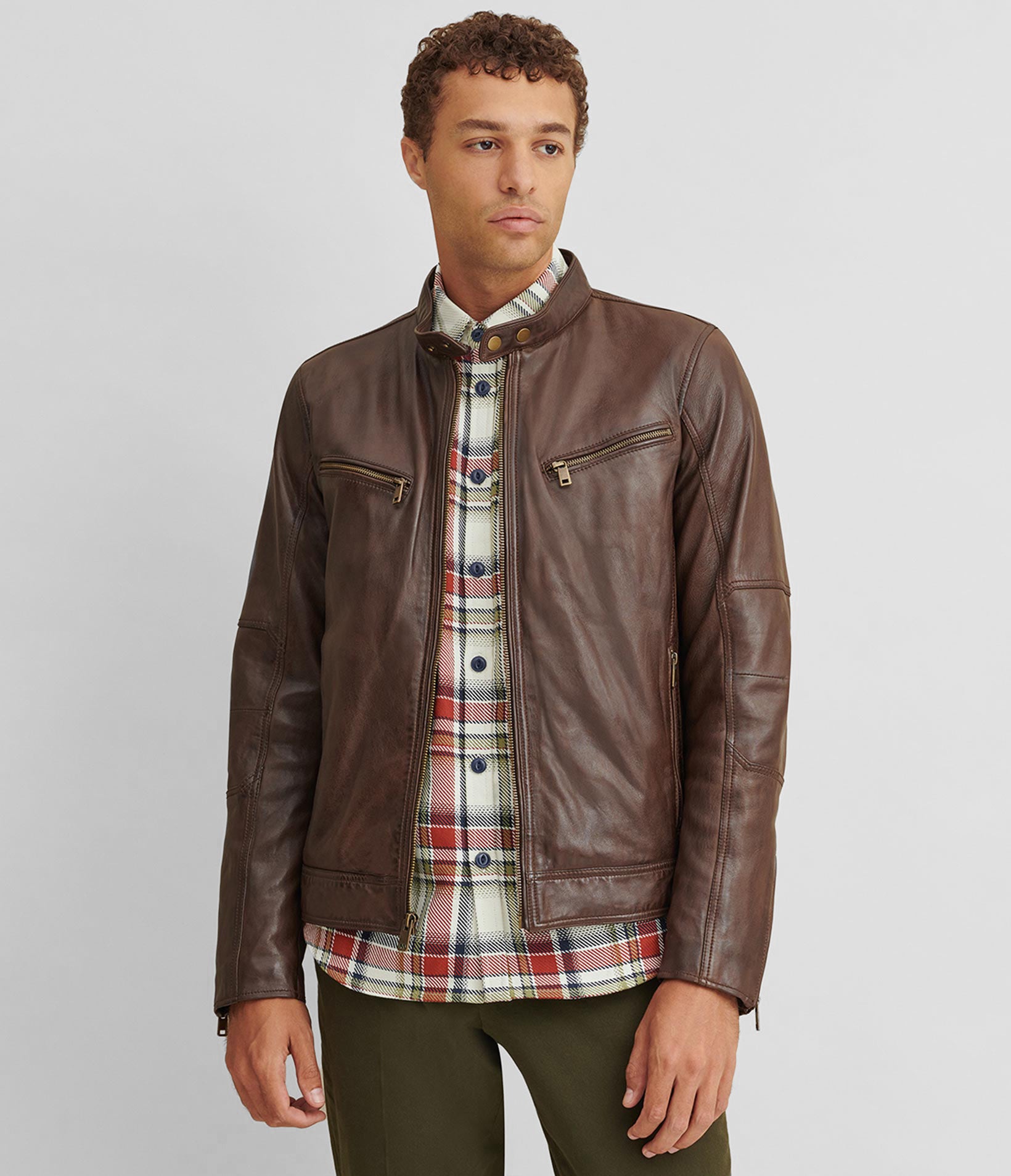 Brent Leather Moto Jacket