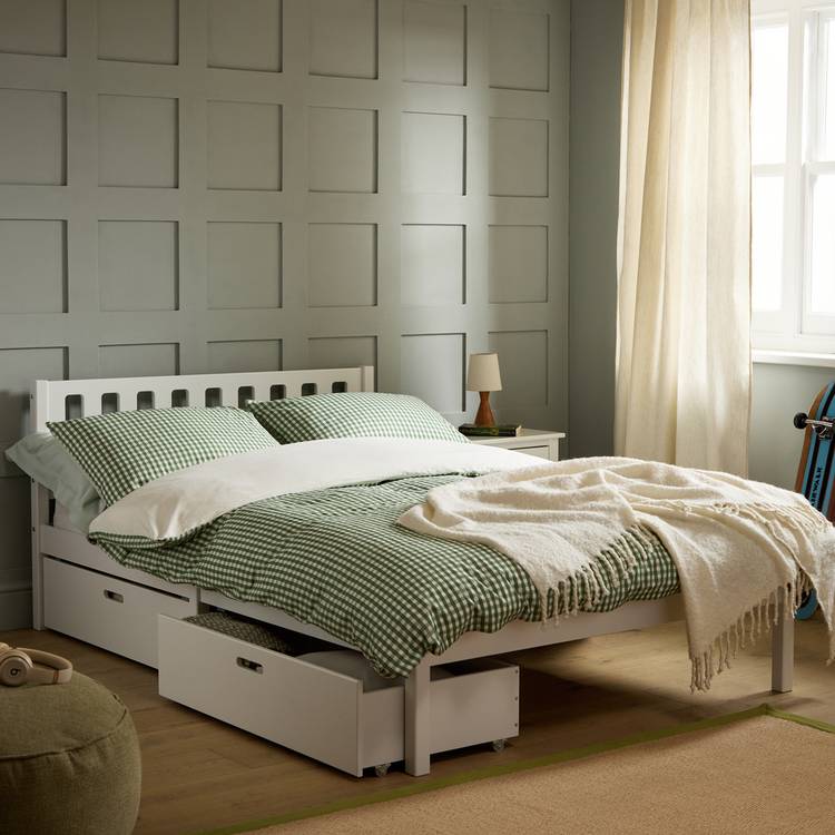 Habitat Kids Ronnie Small Double Bed And Drawers - White
