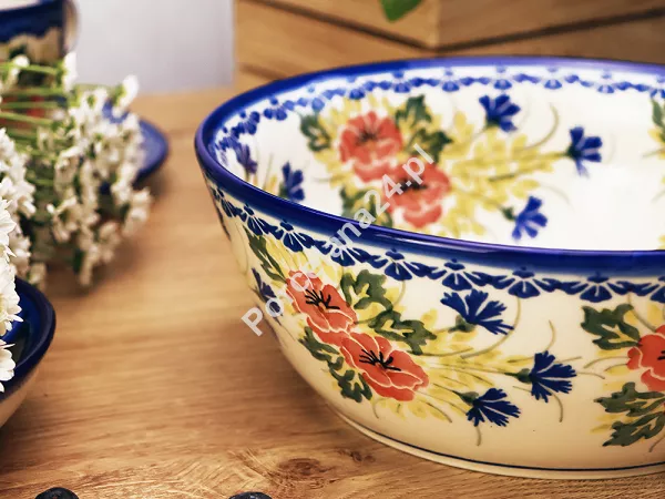 Salaterka 23 cm Bolesławiec - Maki Smolińskiej gat. I
