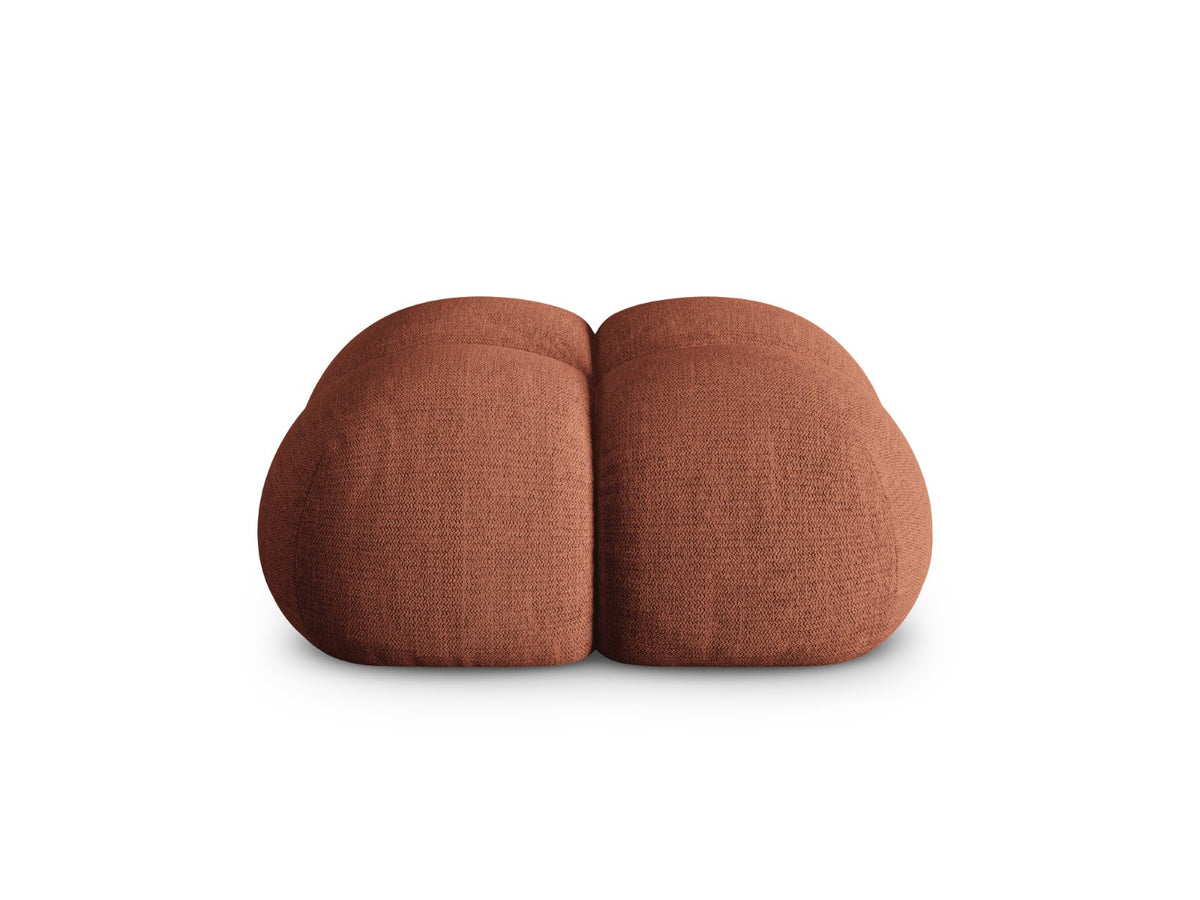 Cosmopolitan Design Poef Loretto structurele stof koraal - 90x90x40cm