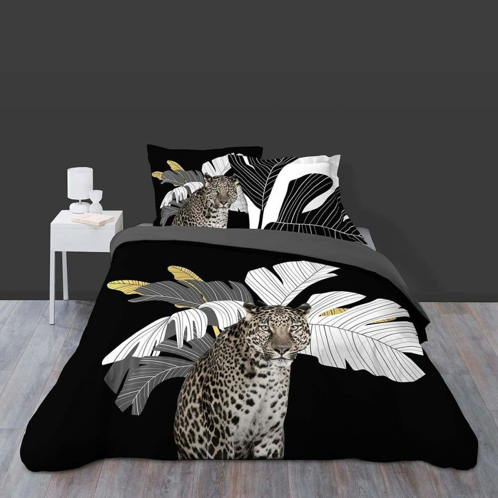 - Parure de couette 100% coton imprimée 260x240 2 taies