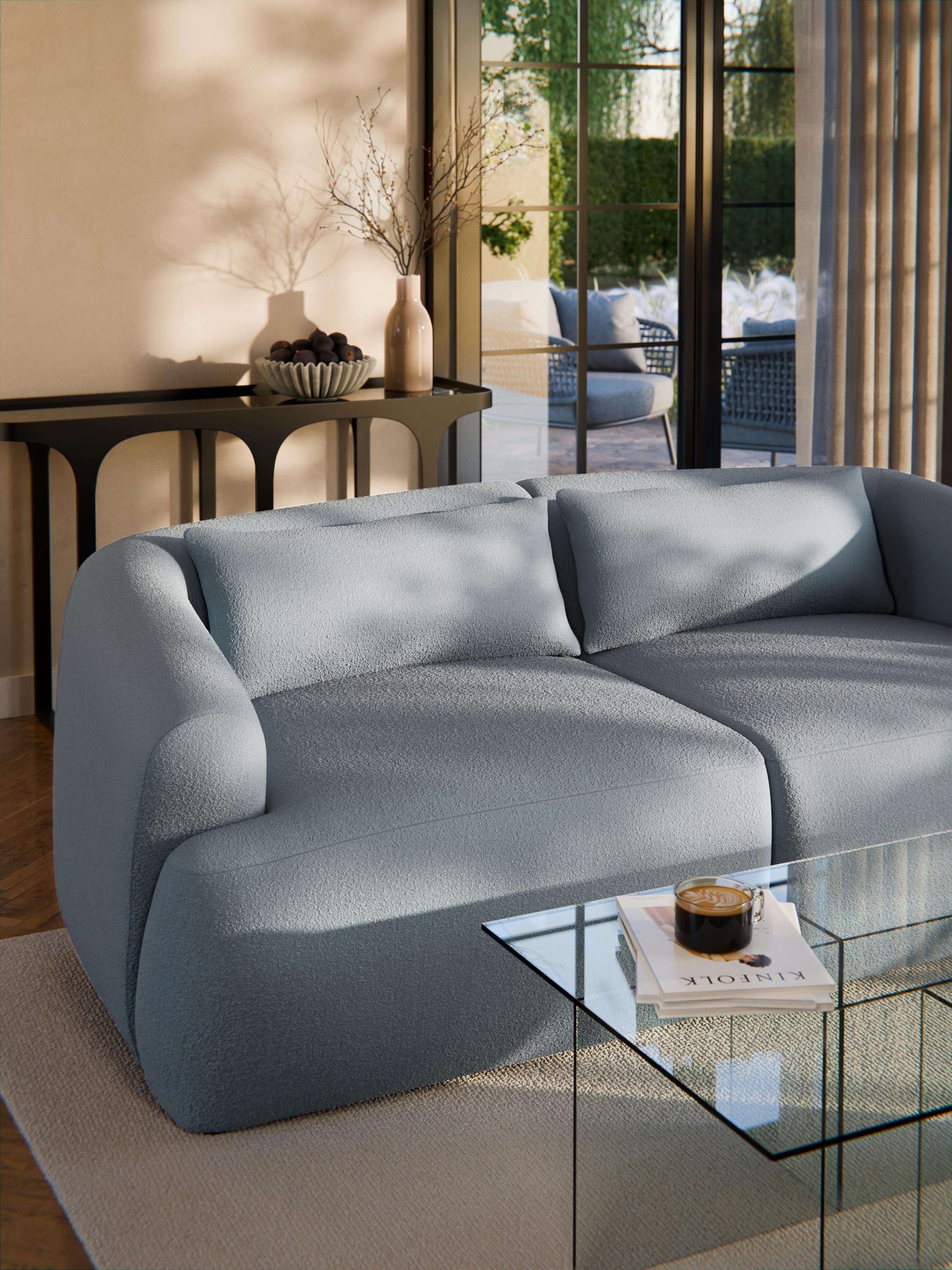 Bouclé-Sofa-Kissen Sofia