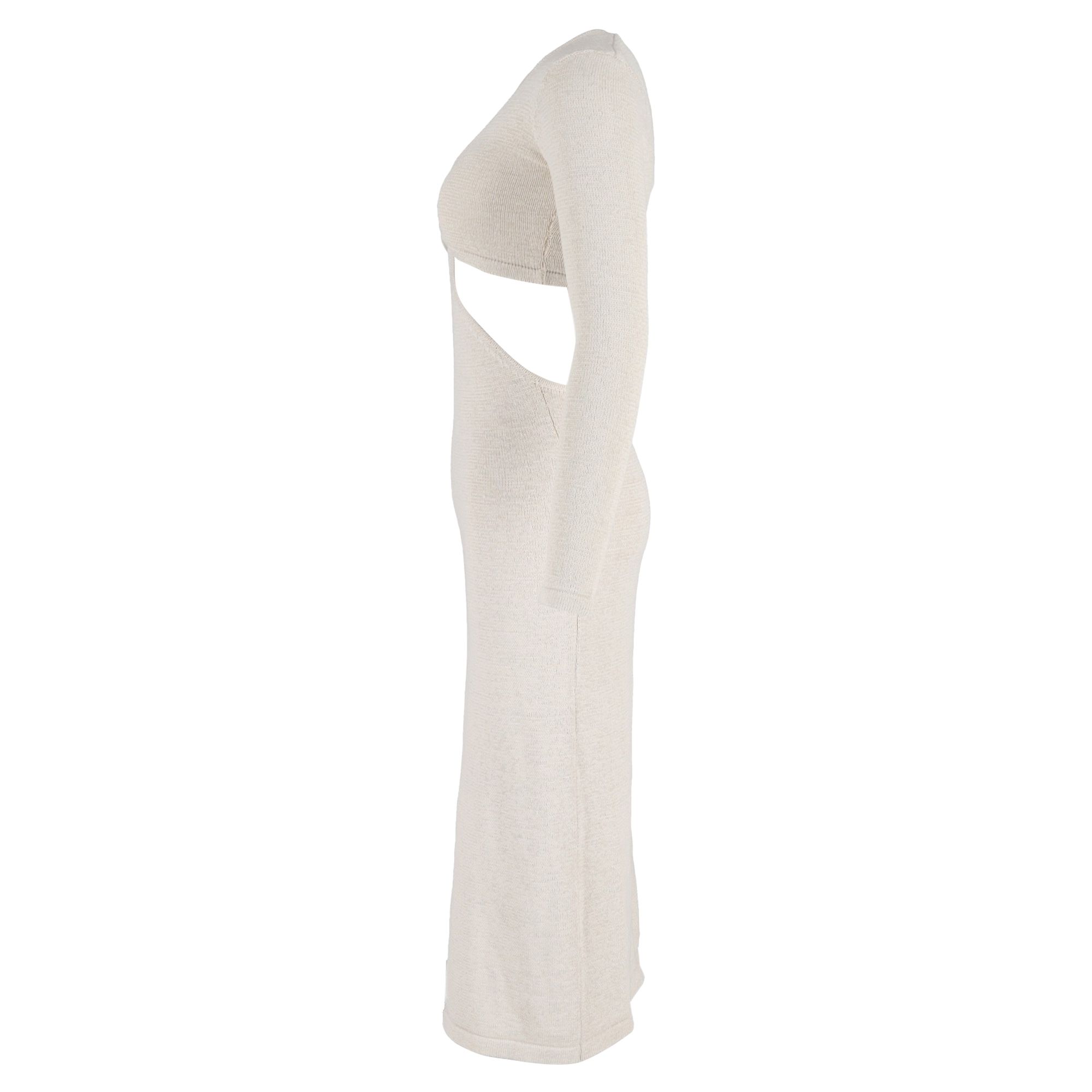 Cult Gaia Preloved Jana Cut-Out Maxi Dress in White Cotton
